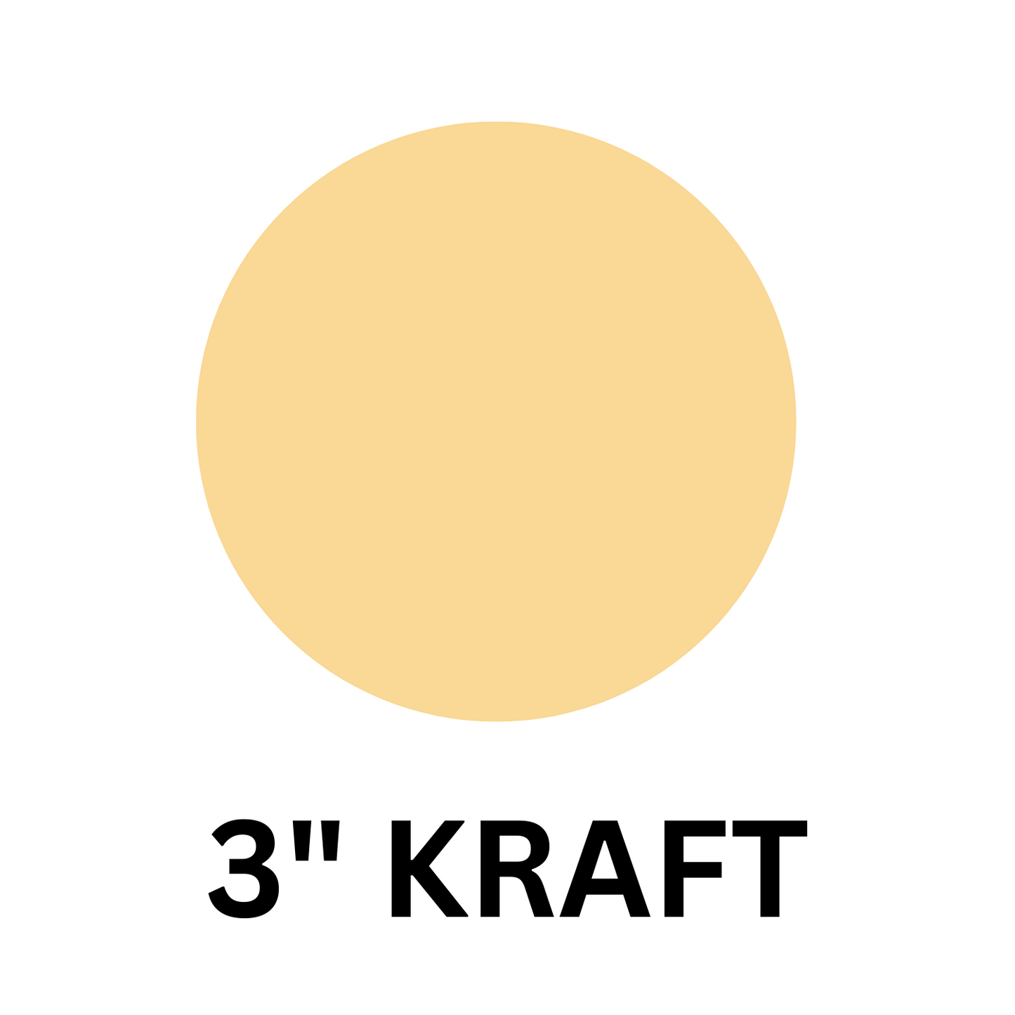 3" Kraft Circle Roll Labels (INDOOR)