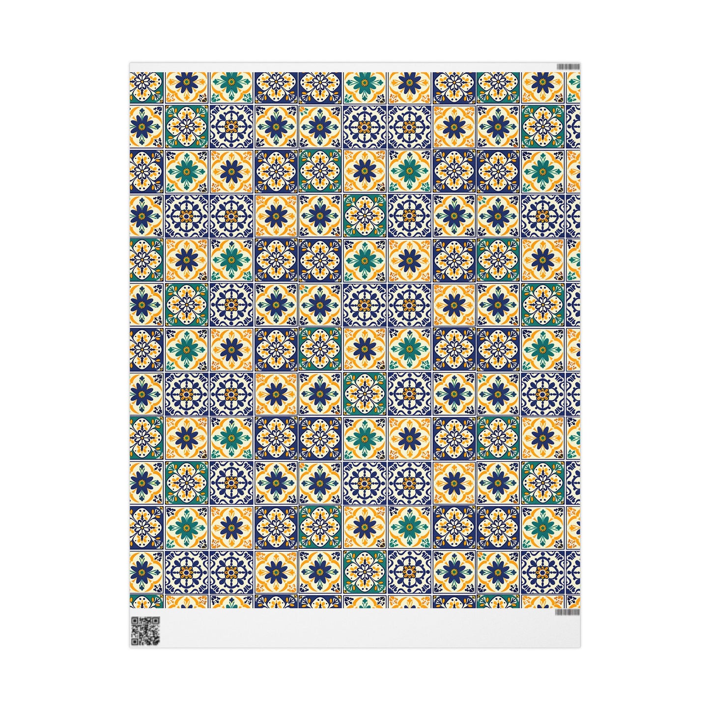 Mexican Talavera Wrapping Paper - Pattern Floral Green