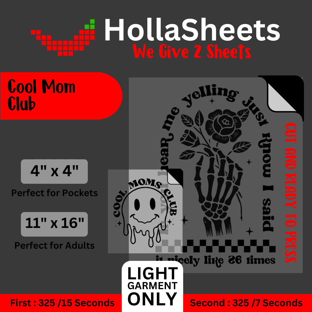 Cool Mom Club DTF Sheets