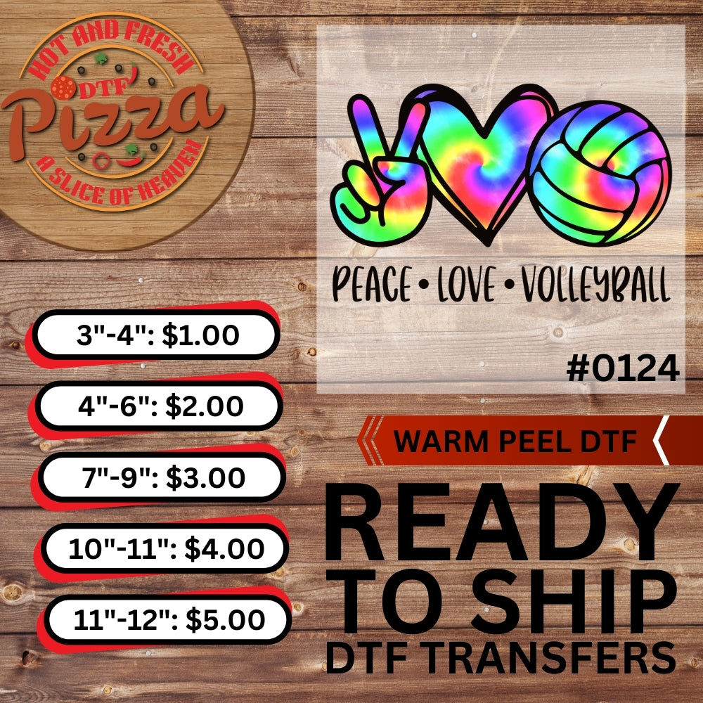 DTF Pizza - Peace Love Volleyball 0124