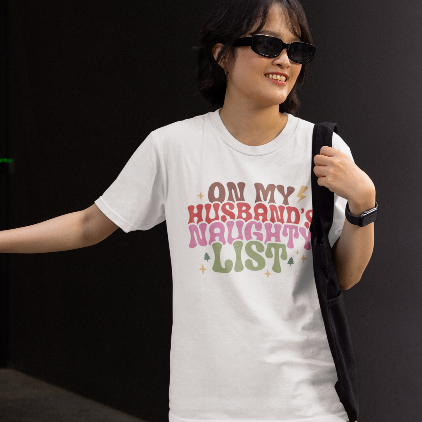 On my Husbands Naughty List T-Shirt