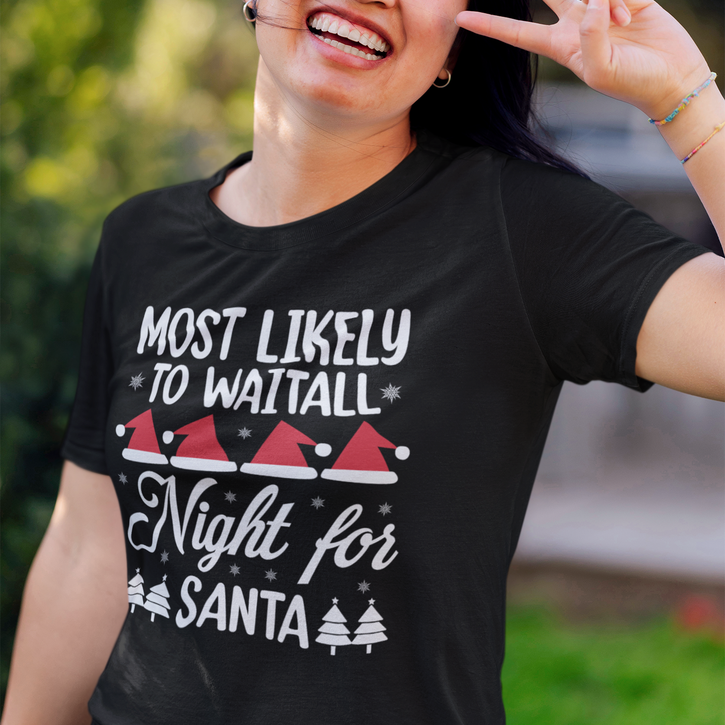 Most Likely To Wait all Night for Santa T-Shirt