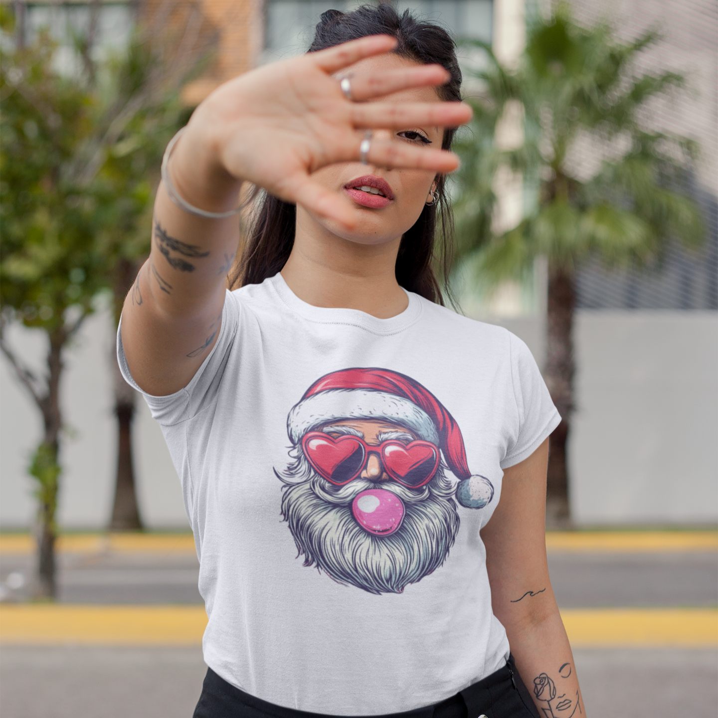 Bubble Gum Santa T-Shirt