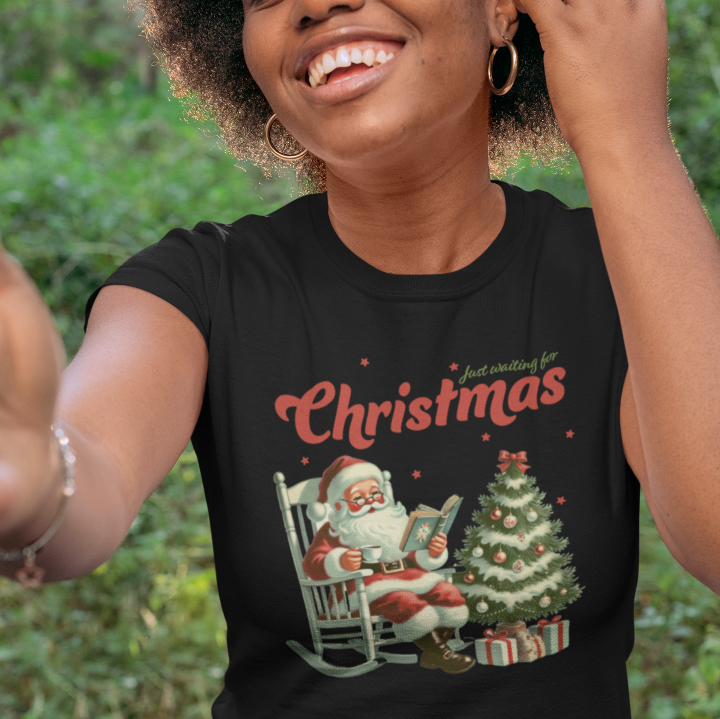 Just waiting for Christmas Santa T-Shirt
