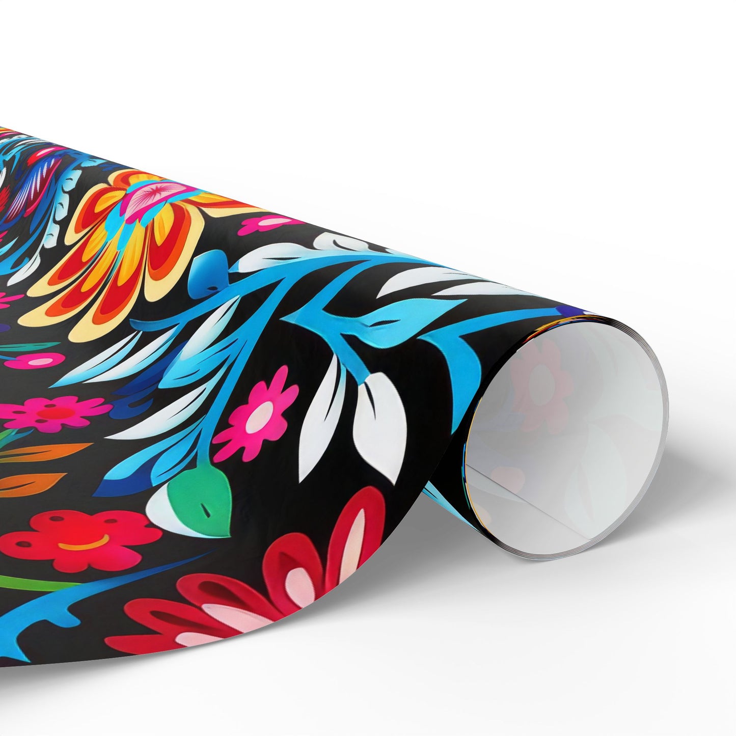 Mexican Style Wrapping Paper Dark Floral