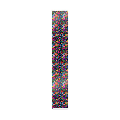 Mexican Style Wrapping Paper Dark Floral