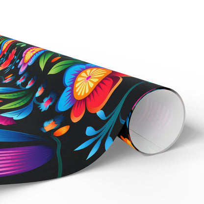Hispanic Floral Pattern Wrapping Paper