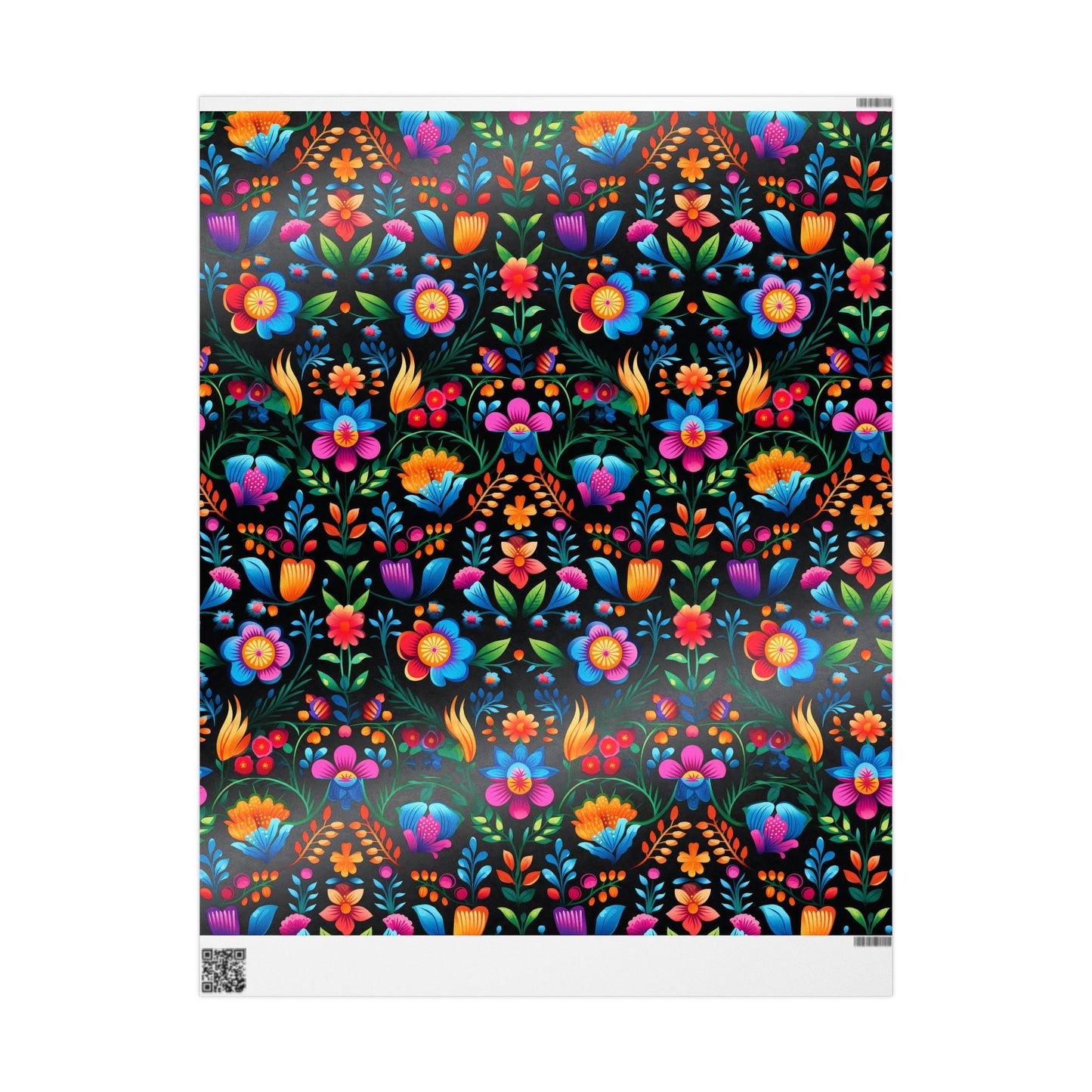 Hispanic Floral Pattern Wrapping Paper