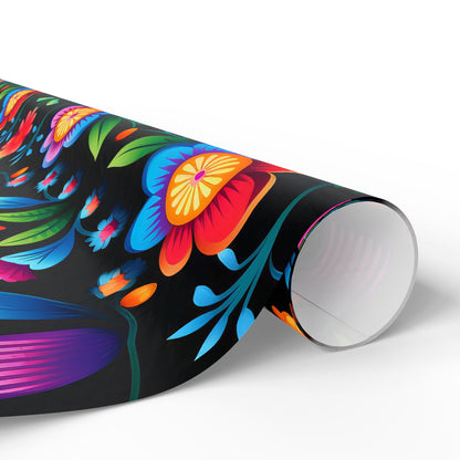 Hispanic Floral Pattern Wrapping Paper