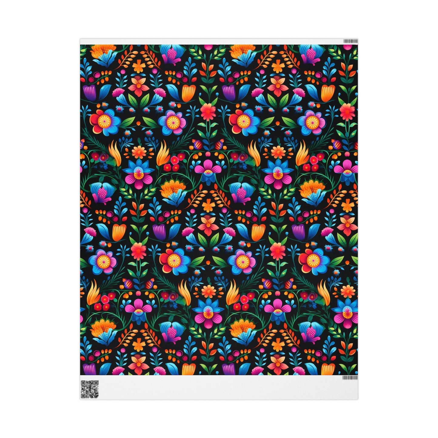 Hispanic Floral Pattern Wrapping Paper