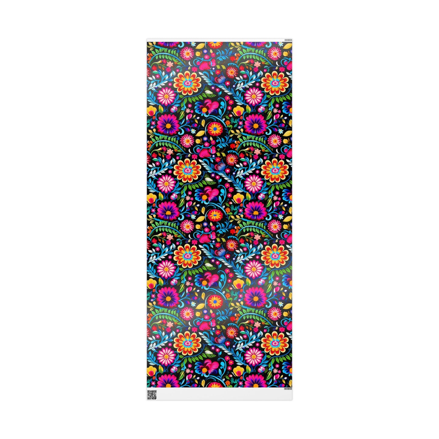 Mexican Style Wrapping Paper Dark Floral
