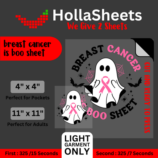 Breast Cancer is Boo Sheet DTF Sheets