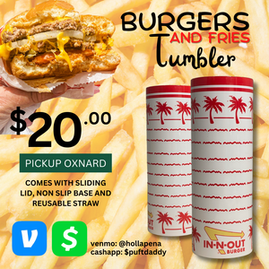 Burgers and Fries Tumbler 20oz.
