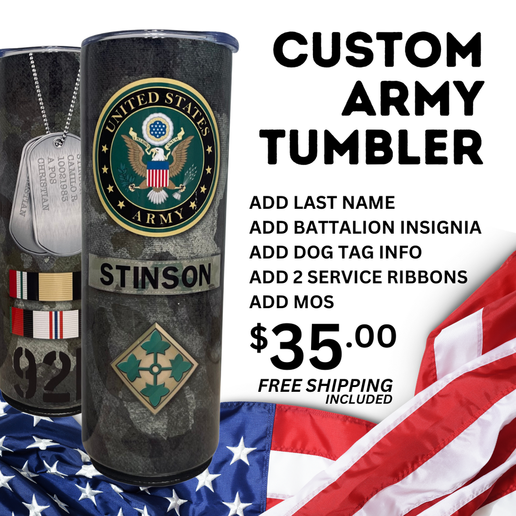 Custom Army Tumbler