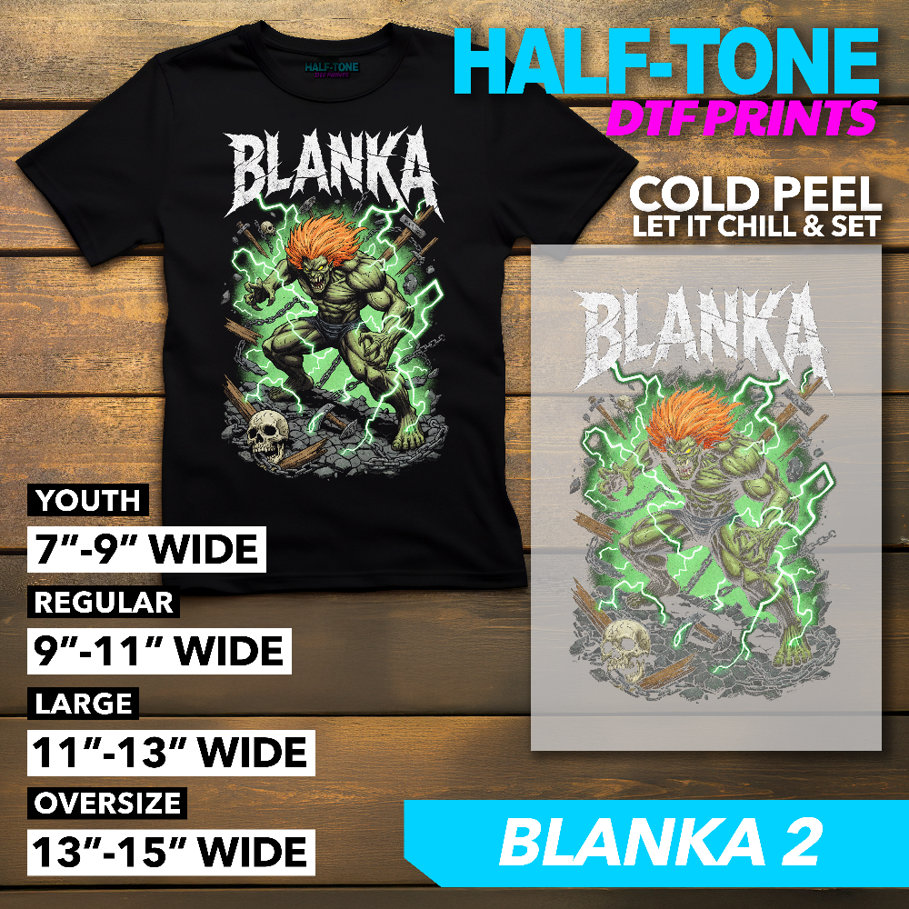 Half-Tone Street Fighter DTF Print