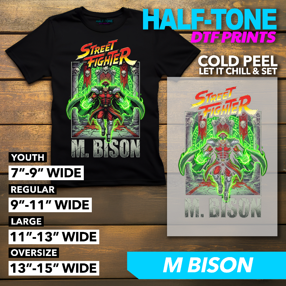 Half-Tone Street Fighter DTF Print