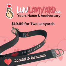Load image into Gallery viewer, The Luv Lanyard (Two 6&quot; Lanyards)
