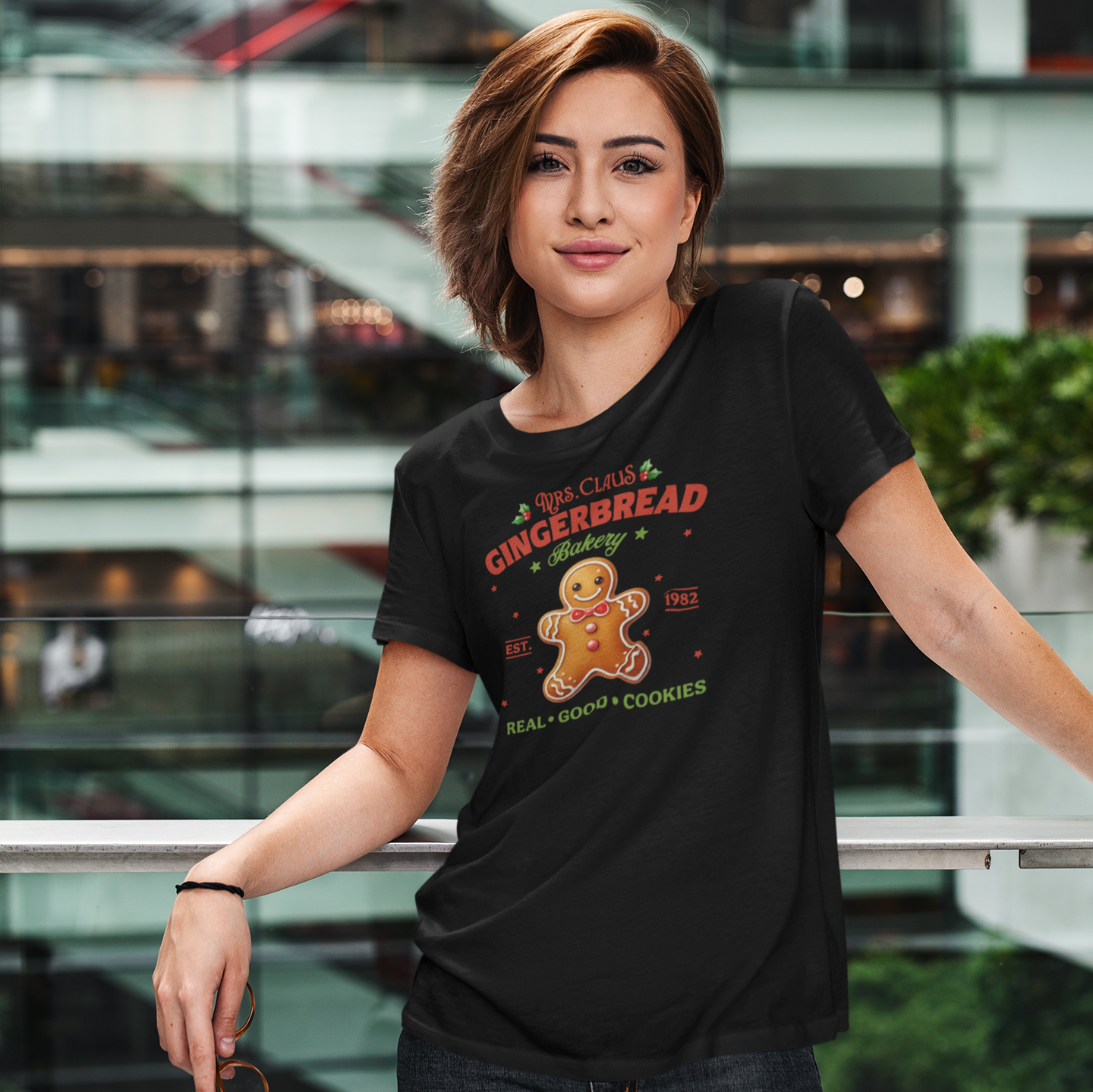 Mrs Claus Gingerbread Bakery T-Shirt